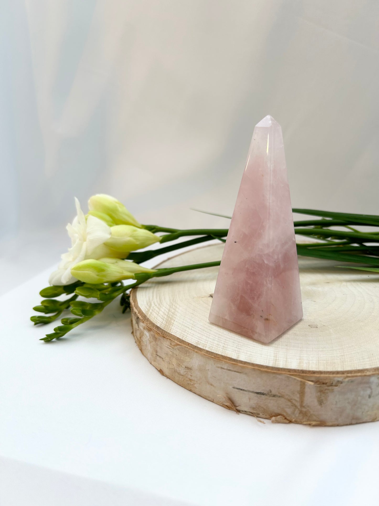 Rose Quartz Obelisk 100mm (L)